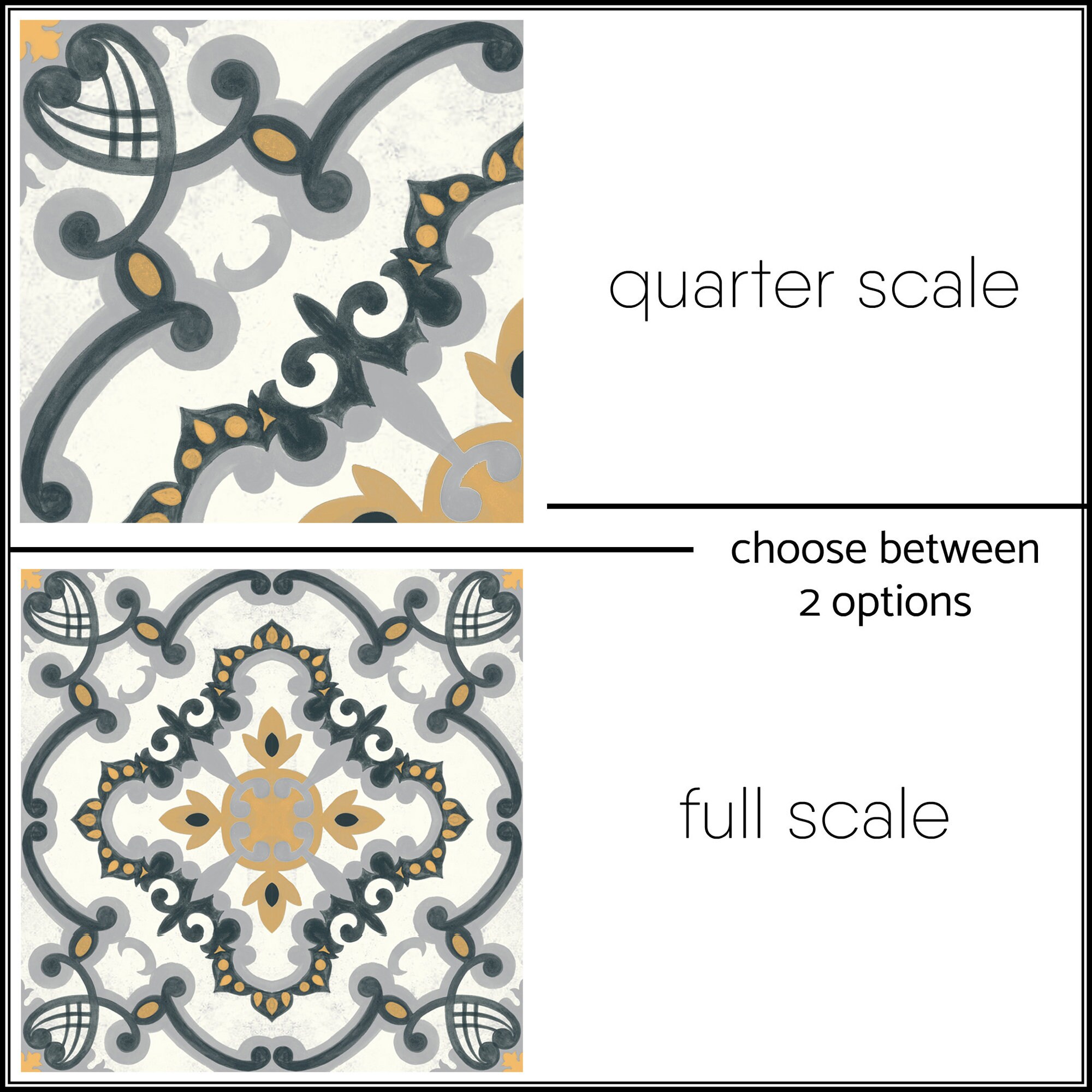 Vinyl Floor Tile Sticker Floor Decals Medici Hand Painted Etsy UK