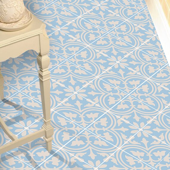Vinyl Floor Tile Sticker Floor decals Carreaux Ciment Etsy