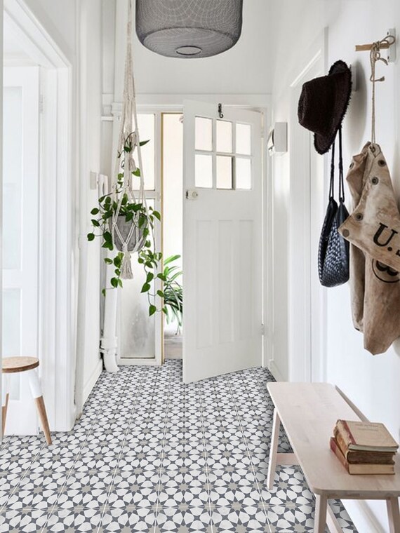 Agadir Vinyl Tile Sticker Pack In Grey Decals Floor Image 0