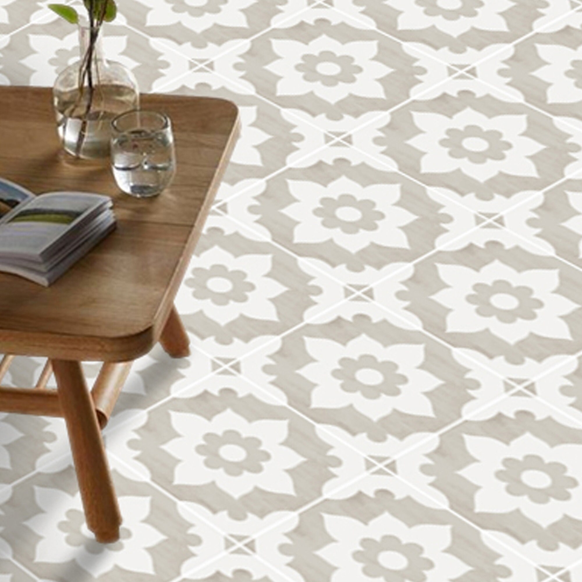 Vinyl Floor Tile Sticker Floor decals Carreaux Ciment Etsy