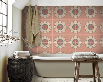 Autocollant De Carrelage Imperméable Vintage - Pour Cuisine, Salle De Bain, Meuble, Neuf