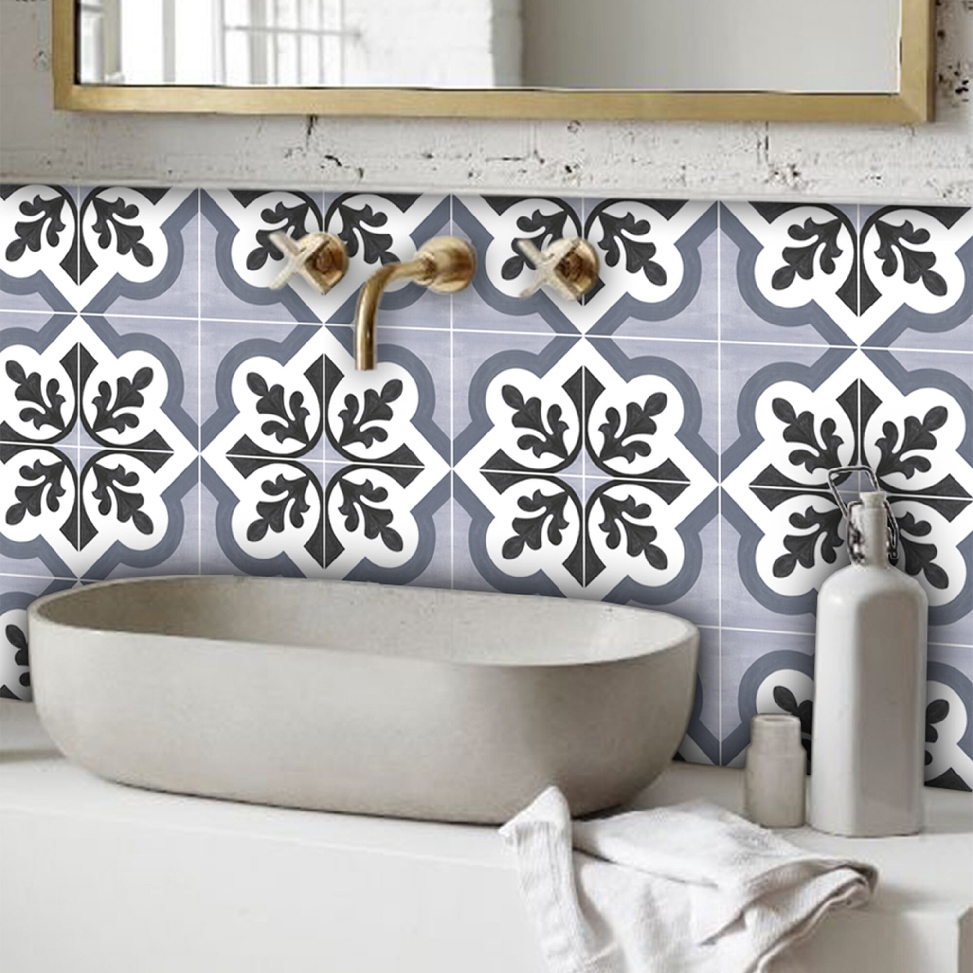 Kitchen and Bathroom Splashback Removable Vinyl Wallpaper Etsy UK