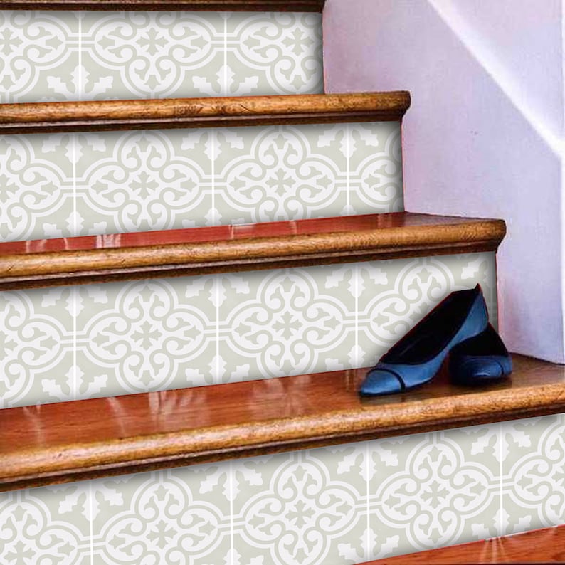 Stair Riser Stickers Removable Stair Riser Tile Decals Etsy