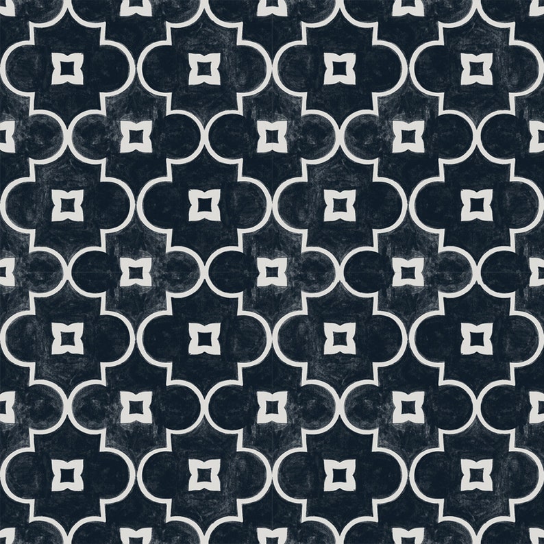 Floor decals Arabelle Tile Sticker Pack in Black Tile Decals Tiles for KitchenBathroom Back splash