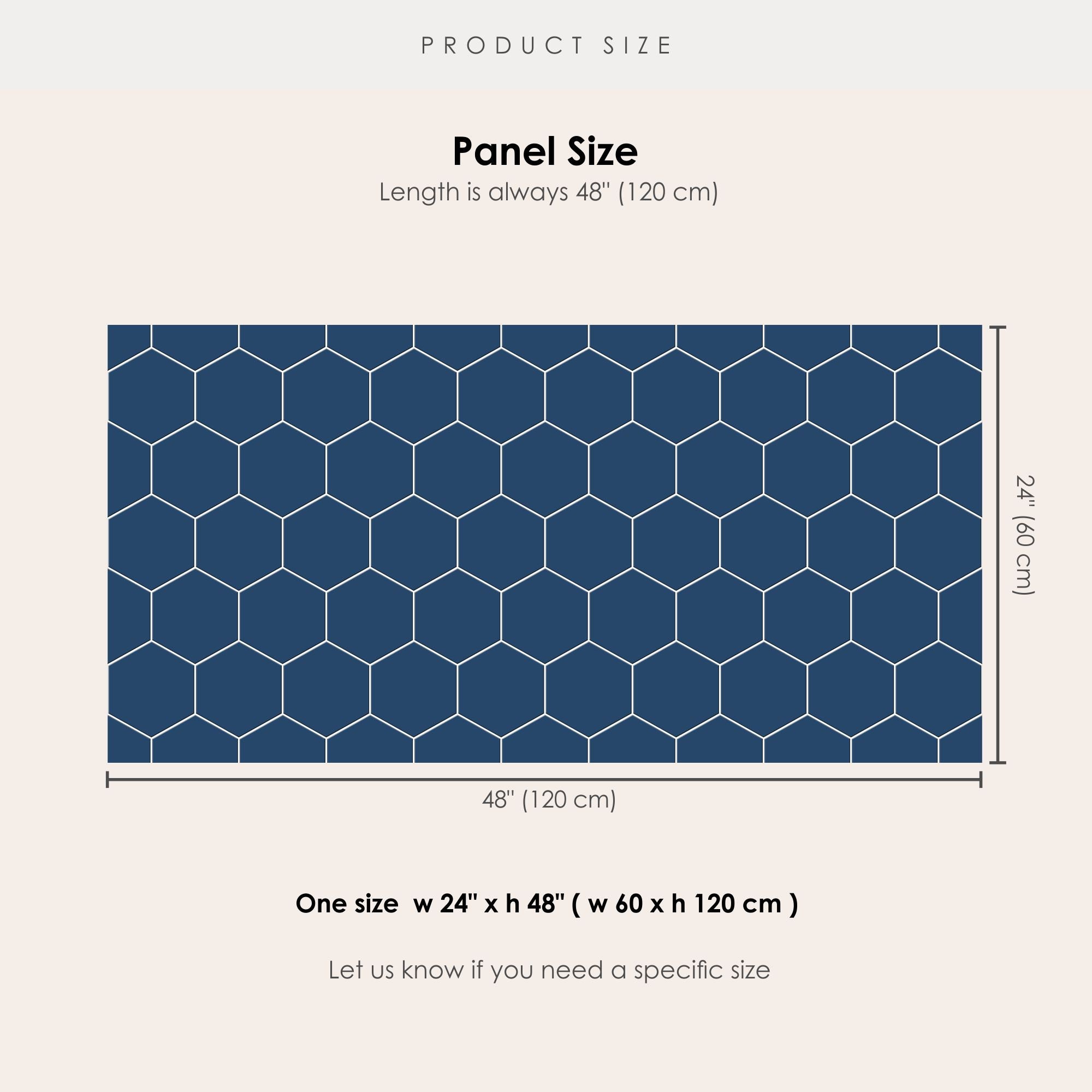 Quadrostyle Blue Hexagon Tile | Vinyl Floor Tile Sticker Panel