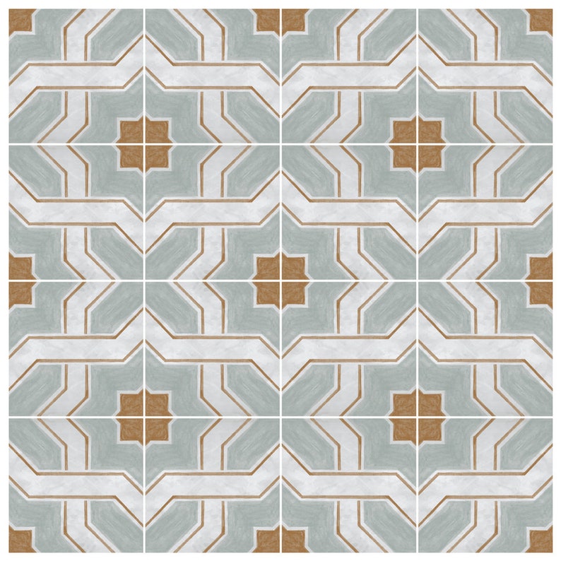 Quadrostyle Lattice Wallpaper in Mint Removable Vinyl Wallpaper Peel & Stick No Glue, No Mess image 3