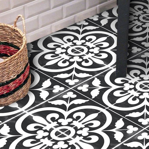 Vinyl Floor Tile Sticker Floor Decals Medici Hand Painted Etsy UK
