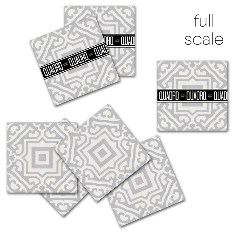 Alba Vinyl Tile Sticker Pack in Chalk Grey Tile Decals Etsy
