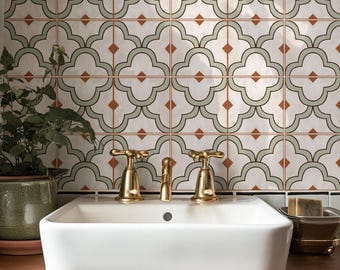 Quadrostyle Kitchen and Bathroom Splashback - Removable Vinyl Wallpaper - Granada - Peel & Stick
