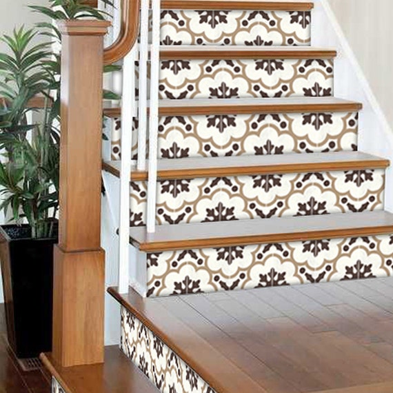 Whatyiu - Pegatinas de vinilo para escaleras, diseño de letras