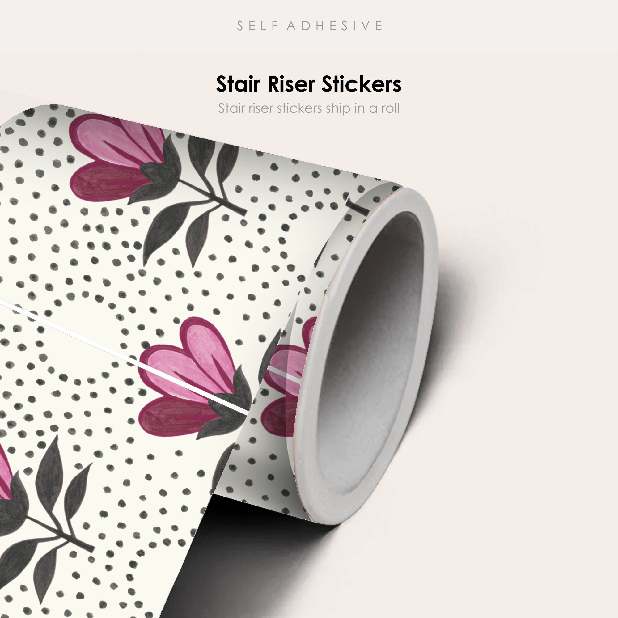 Magnolia Decor Riser Stair Riser Stickers - Removable Stair Riser Tile Decals - Magnolia ...