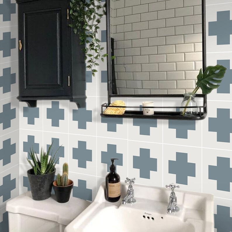 Removable Vinyl Wallpaper Bigalow Peel /& Stick Kitchen and Bathroom Splashback