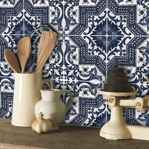 Quadrostyle Kitchen and Bathroom Vinyl Tile Sticker Splash back - Removable Vinyl Wall Decal - Provence - Peel & Stick Wallpaper