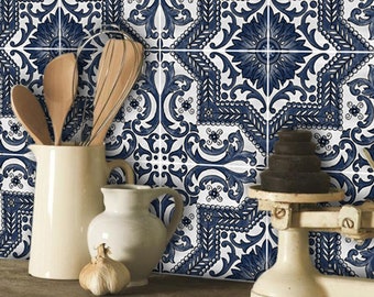 Quadrostyle Kitchen and Bathroom Vinyl Tile Sticker Splash back - Removable Vinyl Wall Decal - Provence - Peel & Stick Wallpaper