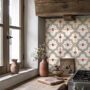 Quadrostyle Tile stickers - Tiles for Kitchen/Bathroom Back splash - Anti-Skid Laminate Floor Decal - Granada