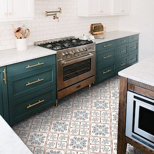Quadrostyle Tile stickers - Tiles for Kitchen/Bathroom Back splash - Anti-Skid Laminate Floor Decal - Gaia