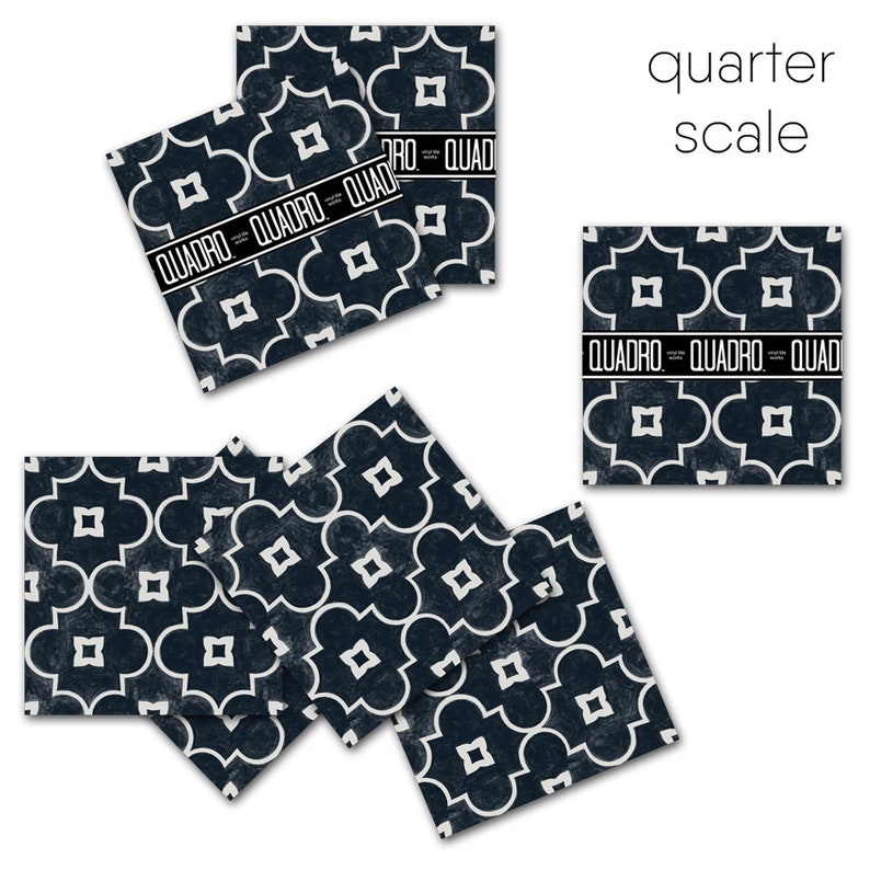 Floor decals Arabelle Tile Sticker Pack in Black Tile Decals Tiles for KitchenBathroom Back splash