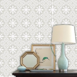 Quadrostyle Kitchen and Bathroom Splashback - Removable Vinyl Wallpaper - Floc Silver Birch - Peel & Stick