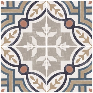 Quadrostyle Tile stickers - Tiles for Kitchen/Bathroom Back splash - Anti-Skid Laminate Floor Decal - Palais