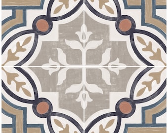 Quadrostyle Tile stickers - Tiles for Kitchen/Bathroom Back splash - Anti-Skid Laminate Floor Decal - Palais