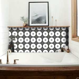 Quadrostyle Kitchen and Bathroom Splashback - Removable Vinyl Wallpaper - Deus - Peel & Stick