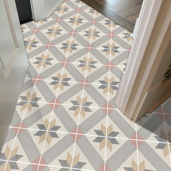 Vinyl Floor Tile Sticker Floor Decals Carreaux Ciment | Etsy