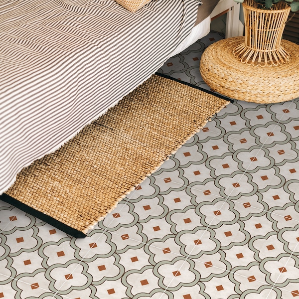 Quadrostyle Tile stickers - Tiles for Kitchen/Bathroom Back splash - Anti-Skid Laminate Floor Decal - Granada