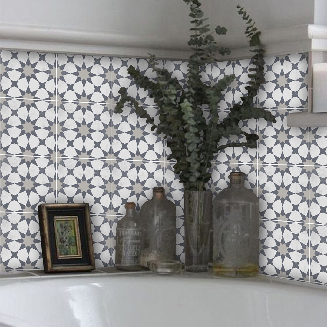 Quadrostyle Kitchen and Bathroom Splashback - Removable Vinyl Wallpaper ...