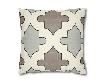 Moroccan Tile Pillow Cover Celadon Faux Suede Double Sided Decorative Cushion Cover Shala Marrakesh Pattern Throw Cushion Modern Farmhouse