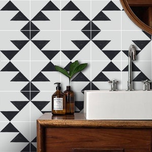 Quadrostyle Tile stickers - Tiles for Kitchen/Bathroom Back splash - Anti-Skid Laminate Floor Decal - Bastille