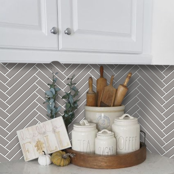 Kitchen and Bathroom Splashback Removable Vinyl Wallpaper