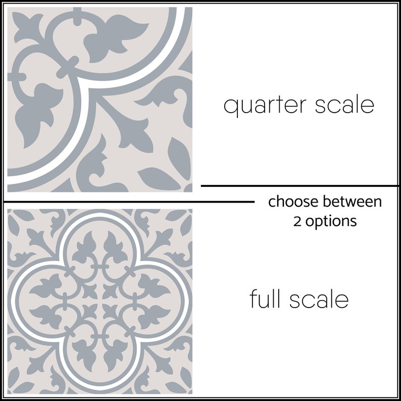 Vinyl Floor Tile Sticker Floor decals Carreaux Ciment Etsy