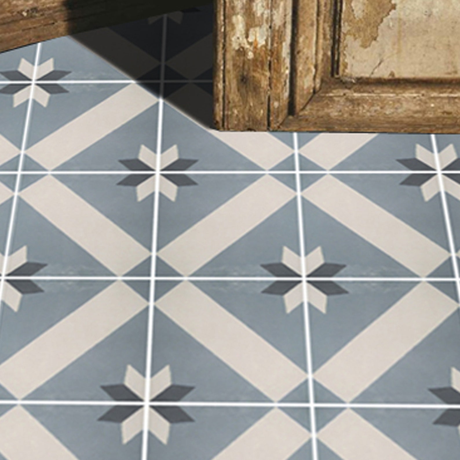 Vinyl Floor Tile Sticker Floor decals Carreaux Ciment Etsy