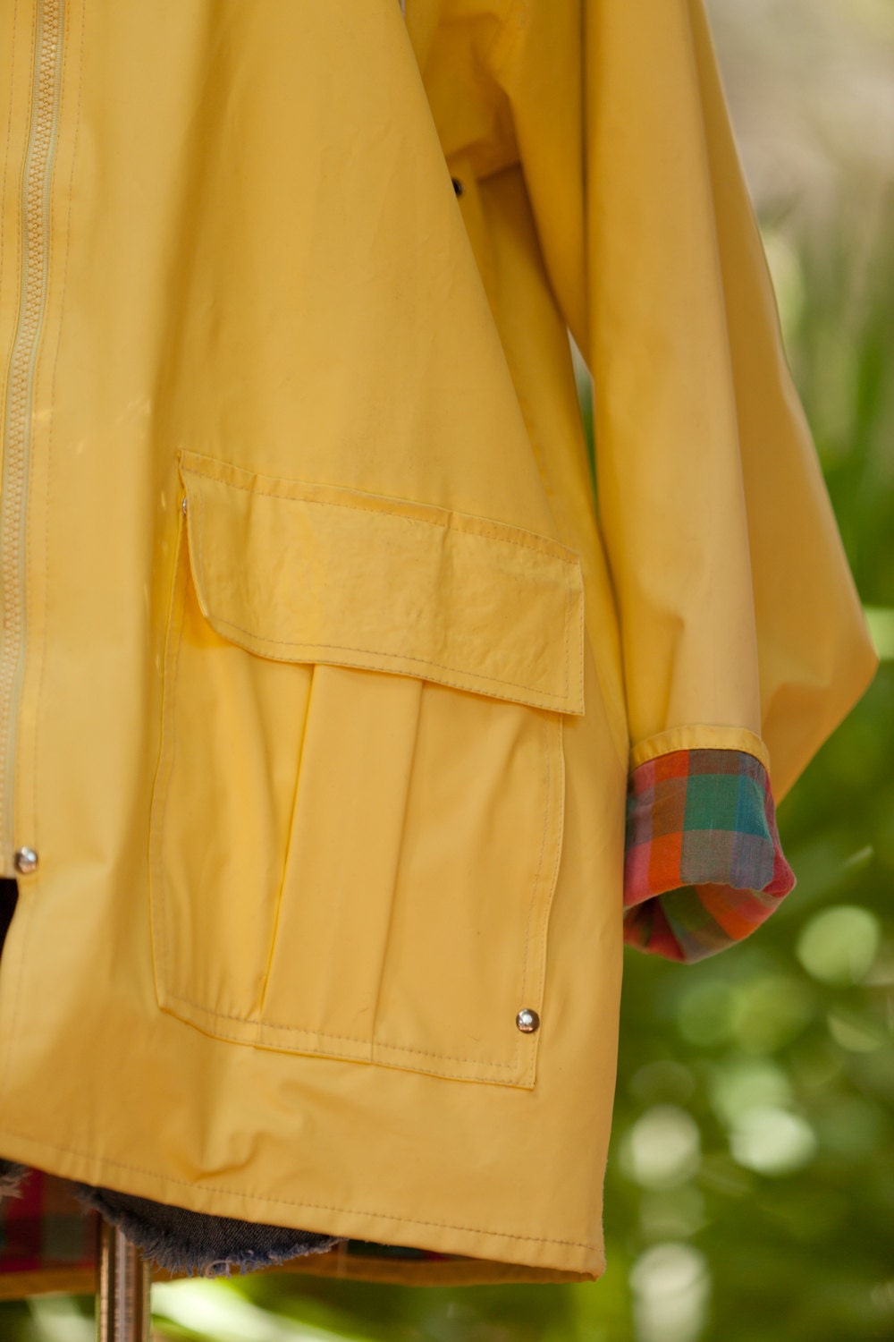 Vintage 70's Misty Harbor Yellow Rain Coat with Hood // Etsy