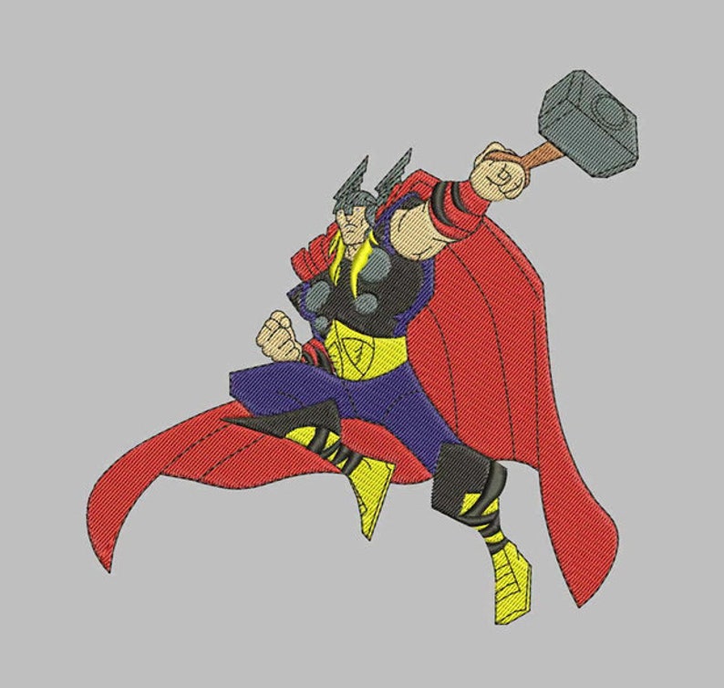 Thor embroidery design superhero embroidery designs  etsy singapore