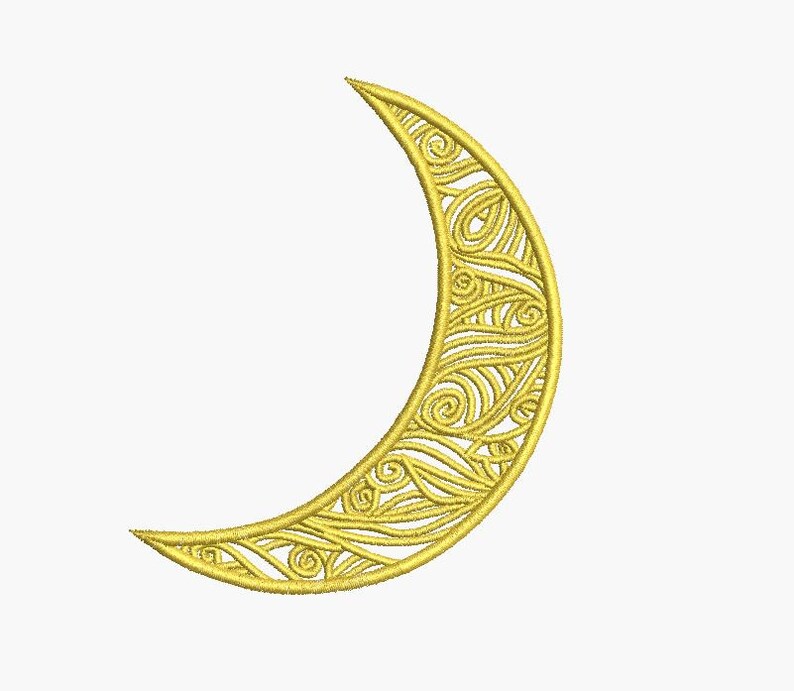 Moon embroidery design instant download night 4x4  etsy Moon embroidery design instant download night 4x4  etsy