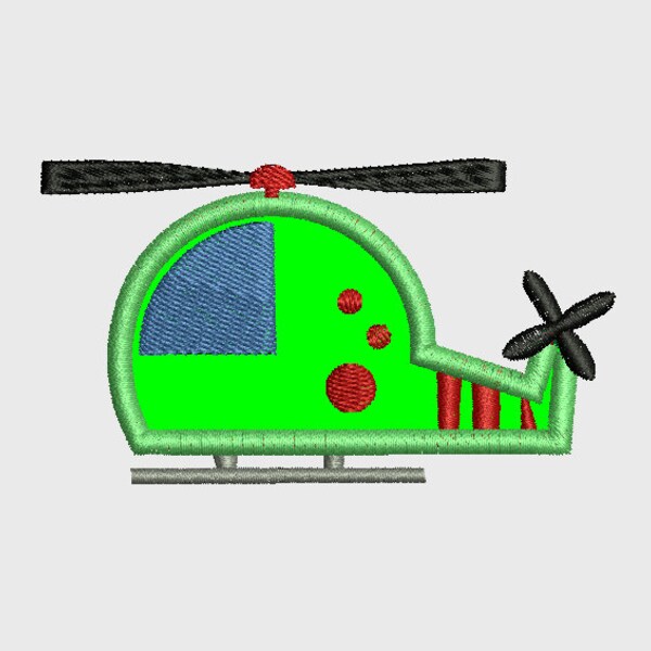 Helicopter Applique - Etsy