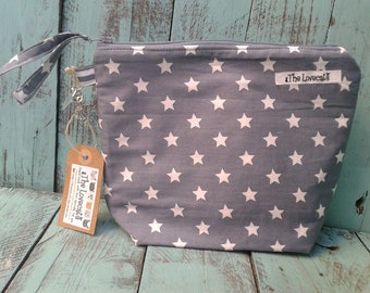 Sac de toilette fond Star gris