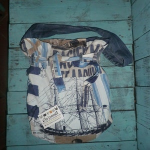 Big bag-marine motives REVERSIBLE image 1