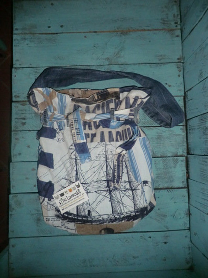 Big bag-marine motives REVERSIBLE image 1