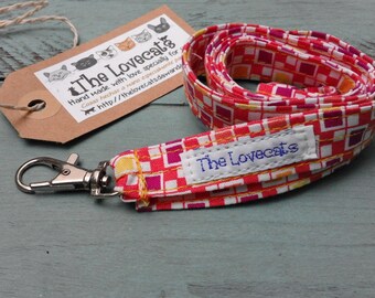 long key holder orange retro squares