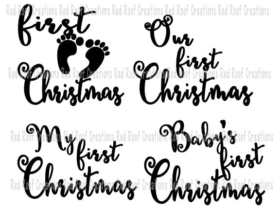 Download First Christmas Svg Our First Christmas Svg Baby S First Etsy