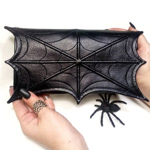 Vegan Leather Wallet - Gothic Wallet - Bat Wallet