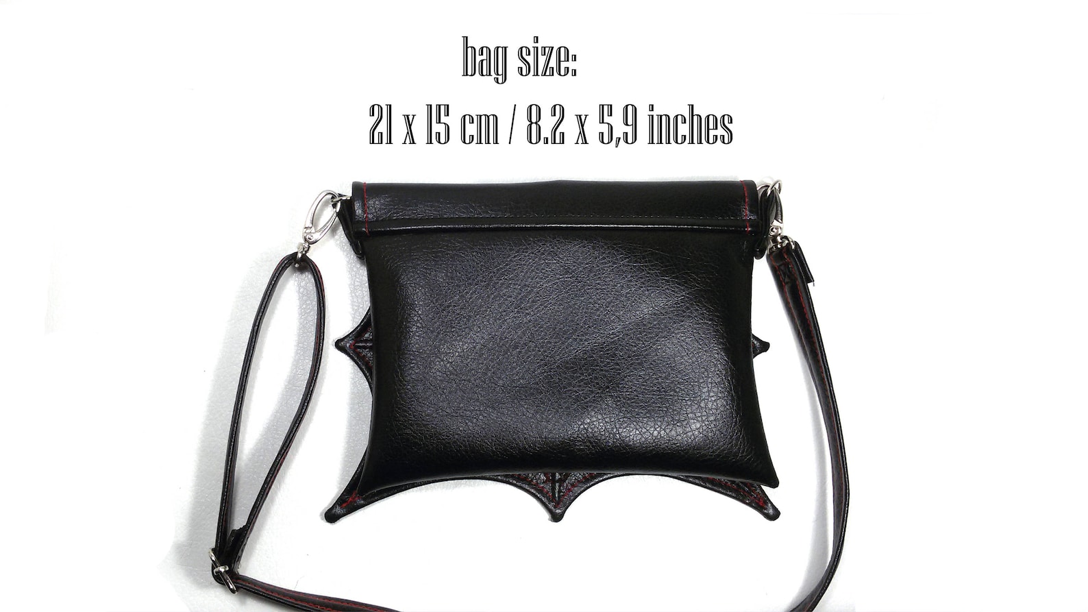 Spider  Bag Black and Red Black Faux Leather Spider Bag Etsy