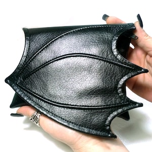 Make Up Kosmetiktasche für Geldbörse Drachenflügel, Schminktasche aus Kunstleder, Drachenflügel Kosmetiktasche, vegane Tasche, kleine Schminktasche, Drachen Make-up Tasche