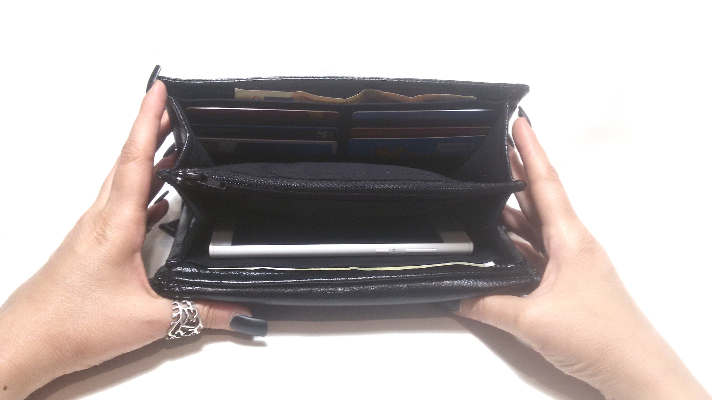 Black Wallet Clutch Necessary Clutch Wallet Accordion Etsy Singapore