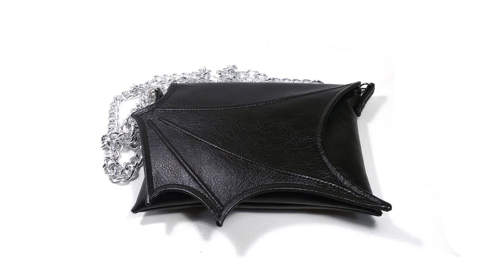 Black bat wing bag small crossbody bag black purse vegan | Etsy