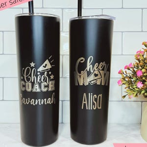 Cheerleader Tumblers, Cheer Mom, Cheer Coach, Cheerleader, Stainless Steel, Personalized Cheer Cups, Personalized Tumbler