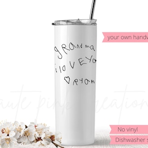 Moederdagcadeau, cadeau voor oma, handgeschreven beker, beker met handschrift, kinderbeker, gepersonaliseerde beker, handschrift op beker