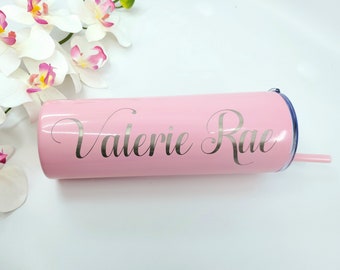 Personalized Tumbler, Bridesmaid Gift, Maid of Honor Tumbler, Personalized Cup with Straw, Stainless Steel Tumbler